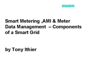 Siemens smart meters