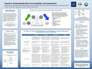 Teachers Sensemaking about Accountability and Assessment Elizabeth de
