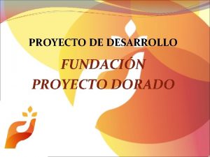 PROYECTO DE DESARROLLO FUNDACIN PROYECTO DORADO VISIN Ayuda