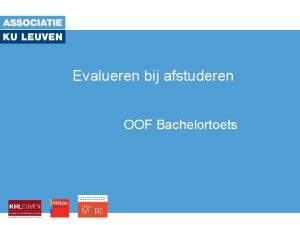 Evalueren bij afstuderen OOF Bachelortoets Intro Voorbeeld Teams