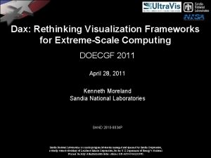 Dax Rethinking Visualization Frameworks for ExtremeScale Computing DOECGF