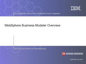 Discovering the Value of SOA Web Sphere Process