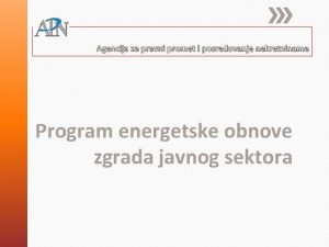 Agencija za pravni promet i posredovanje nekretninama Program