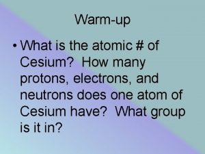 How many protons does cesium have