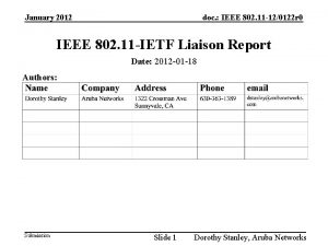 January 2012 doc IEEE 802 11 120122 r