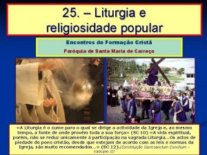 25 Liturgia e religiosidade popular Encontros de Formao