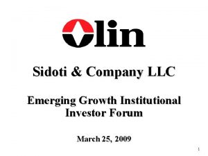 Sidoti Company LLC Emerging Growth Institutional Investor Forum