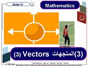 Grade 12 Mathematics 3 Vectors 3 Mathematics Proper