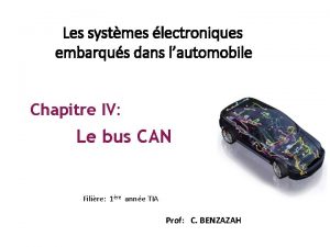 Les systmes lectroniques embarqus dans lautomobile Chapitre IV