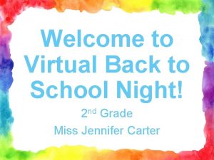 Virtual back to school night ideas