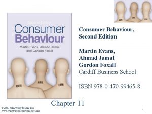 Consumer Behaviour Second Edition Martin Evans Ahmad Jamal