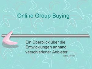 Online Group Buying Ein berblick ber die Entwicklungen