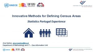 Innovative Methods for Defining Census Areas Statistics Portugal