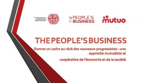 THE PEOPLES BUSINESS Donner un cadre au rcit