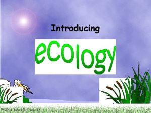 Introducing 2004 Plano ISD Plano TX Ecology the