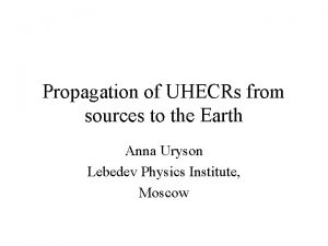 Propagation of UHECRs from sources to the Earth