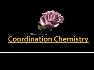 Coordination Chemistry Most amazing field of inorganic chemistry
