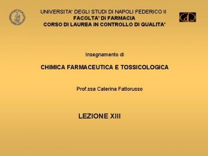 UNIVERSITA DEGLI STUDI DI NAPOLI FEDERICO II FACOLTA