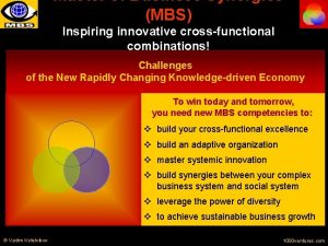 Master of Business Synergies MBS Inspiring innovative crossfunctional