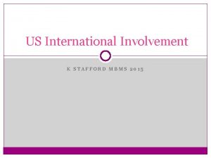 US International Involvement K STAFFORD MBMS 2015 International