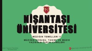 NANTAI NVERSTES MZIIN TEMELLERI II MZIIN DOUU TANIMI