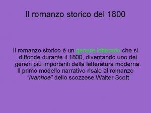 Romanzi del 1800