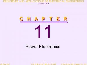 PRINCIPLES AND APPLICATIONS OF ELECTRICAL ENGINEERING THIRD EDITION