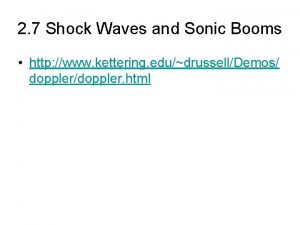 2 7 Shock Waves and Sonic Booms http