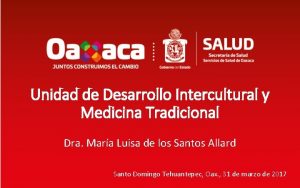 Unidad de Desarrollo Intercultural y Medicina Tradicional Dra