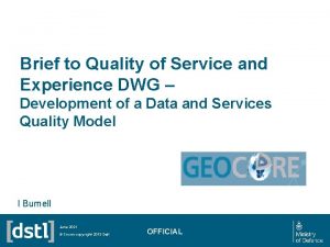 Brief to Quality of Service and Experience DWG
