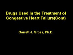 Drugs Used In the Treatment of Congestive Heart