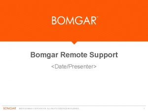 Bomgar virtual appliance