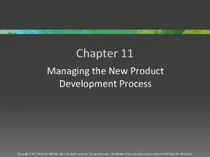 Chapter 11 Managing the New Product Development Process
