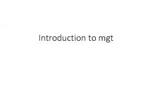 Meaning of mgt