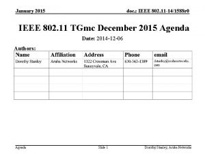 January 2015 doc IEEE 802 11 141588 r