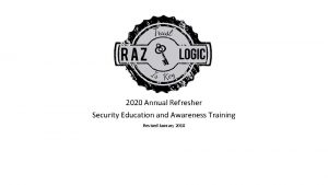 Security annual refresher training