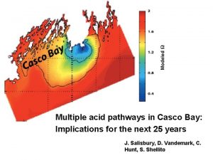 Modeled Multiple acid pathways in Casco Bay Implications