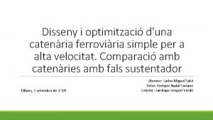 Disseny i optimitzaci duna catenria ferroviria simple per