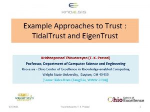 Tidal trust algorithm