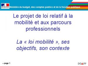 Ministre du budget des comptes publics et de