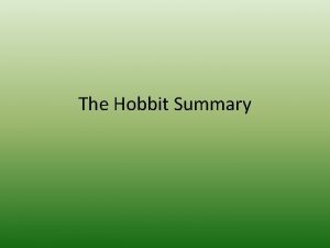 The hobbit an unexpected party chapter