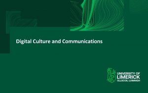 Digital Culture and Communications What is Digital Culture