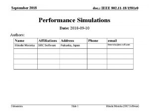 September 2018 doc IEEE 802 11 181581 r