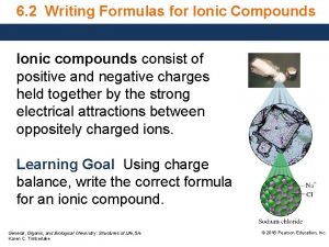 6 2 Writing Formulas for Ionic Compounds Ionic