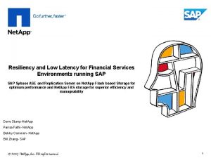 Resiliency and Low Latency for Financial Services Environments
