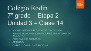 Colgio Rodin 7 grado Etapa 2 Unidad 3