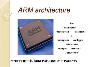 ARM architecture Advanced RISC Machine ARM registers ARM