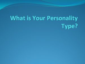 Director personality type
