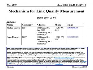 May 2007 doc IEEE 802 11 070691 r