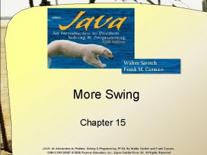Walter Savitch Frank M Carrano More Swing Chapter